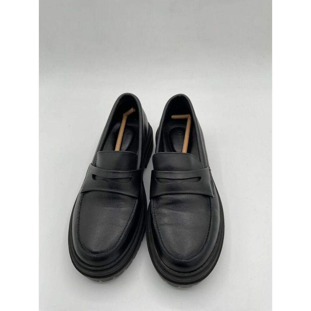 Quince Italian Leather Lug Sole Loafer Black 5